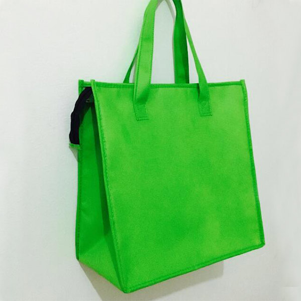 OEM不織布 保冷バッグ ランチバッグ 保温保冷袋 グリーン ブランク オリジナル名入れ製作 小売
