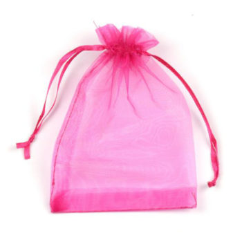 ギフトバッグ オーガンジー ピンク 巾着袋 ウェディングバッグ ジュエリーポーチ 巾着ギフトバッグ 小物収納