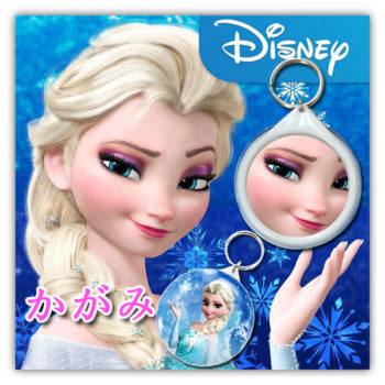 缶ミラー ディズニー アナと雪の女王 手鏡 ブリキ ストラップ付き ミニミラー　