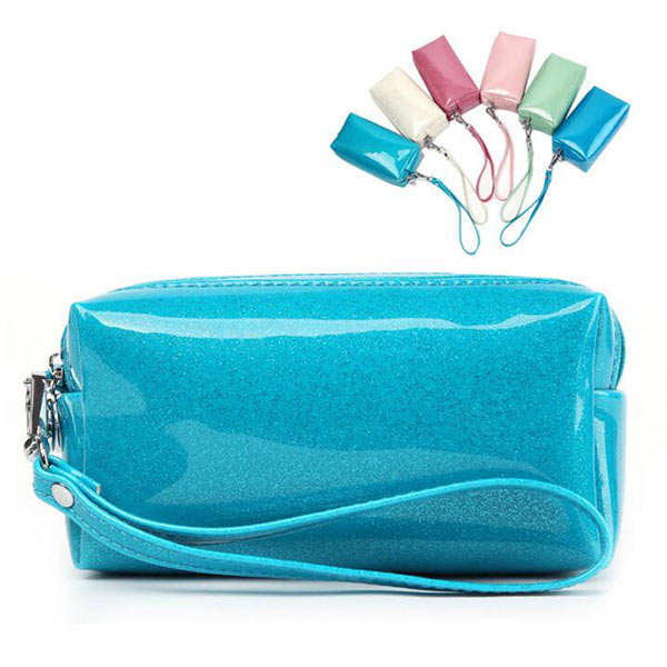PU化粧バッグ クラッチバッグ メイクボックス ファスナー式 小物 化粧品などを収納 バニティーポーチ 6色選択可　小ロットオリジナル製作